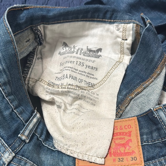 Levi's 511 Blue Straight Jeans with Vintage Appeal 32-30 Denim - Picture 8 of 11